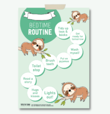 Kids' Bedtime Routine Printable Habit Tracker