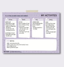 After-School Activities Chart