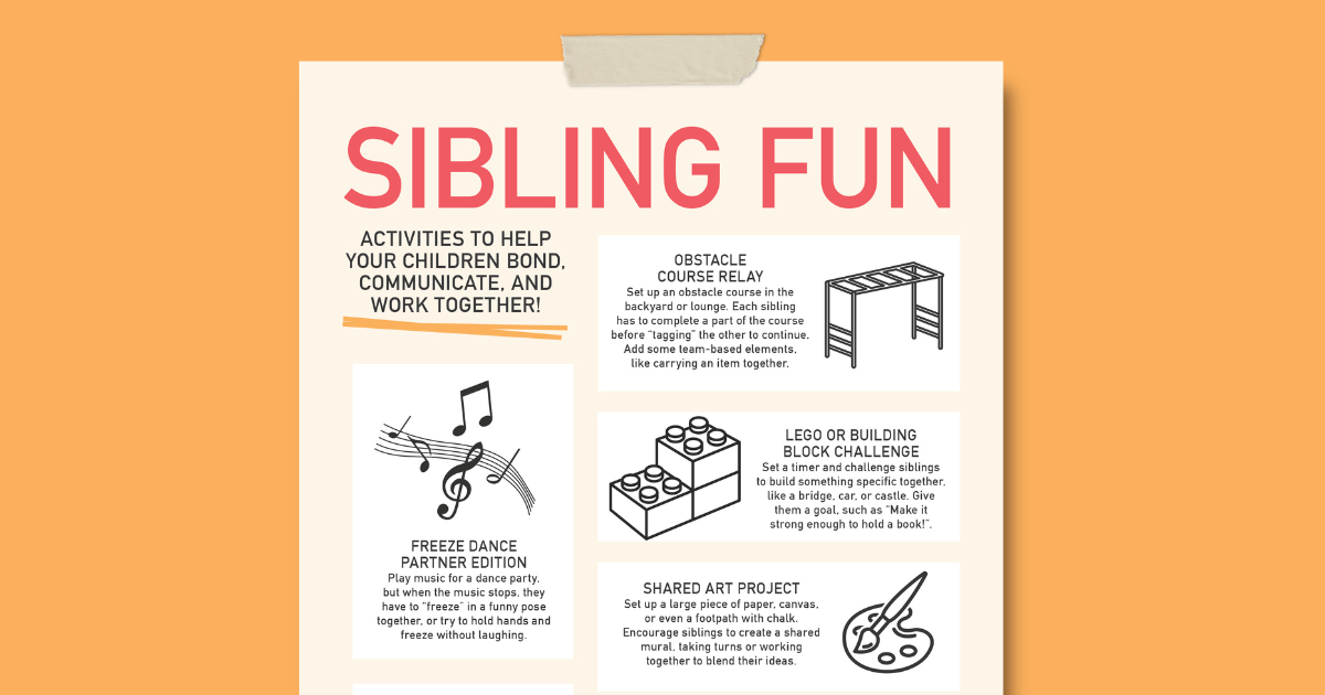 Work Siblings Games to Help Siblings Bond, Communicate and Work Together - Tots to Teens