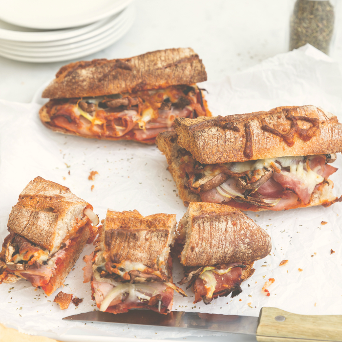 Mini pizza baguettes